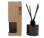 100ml DIFFUSER BOX short  - KRAFT with corner window (Pack of 10)