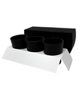 VOTIVE CANDLE BOX - BLACK FOR 3 X 9CL CANDLES (Pack of 10)