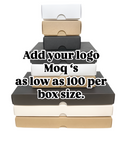 FOLD UP 8 CHOCOLATE BOX LID - BLACK (Pack of 20)