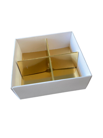 4 CHOCOLATE CAV DIVIDER INSERT - METALLIC GOLD (Pack of 20)