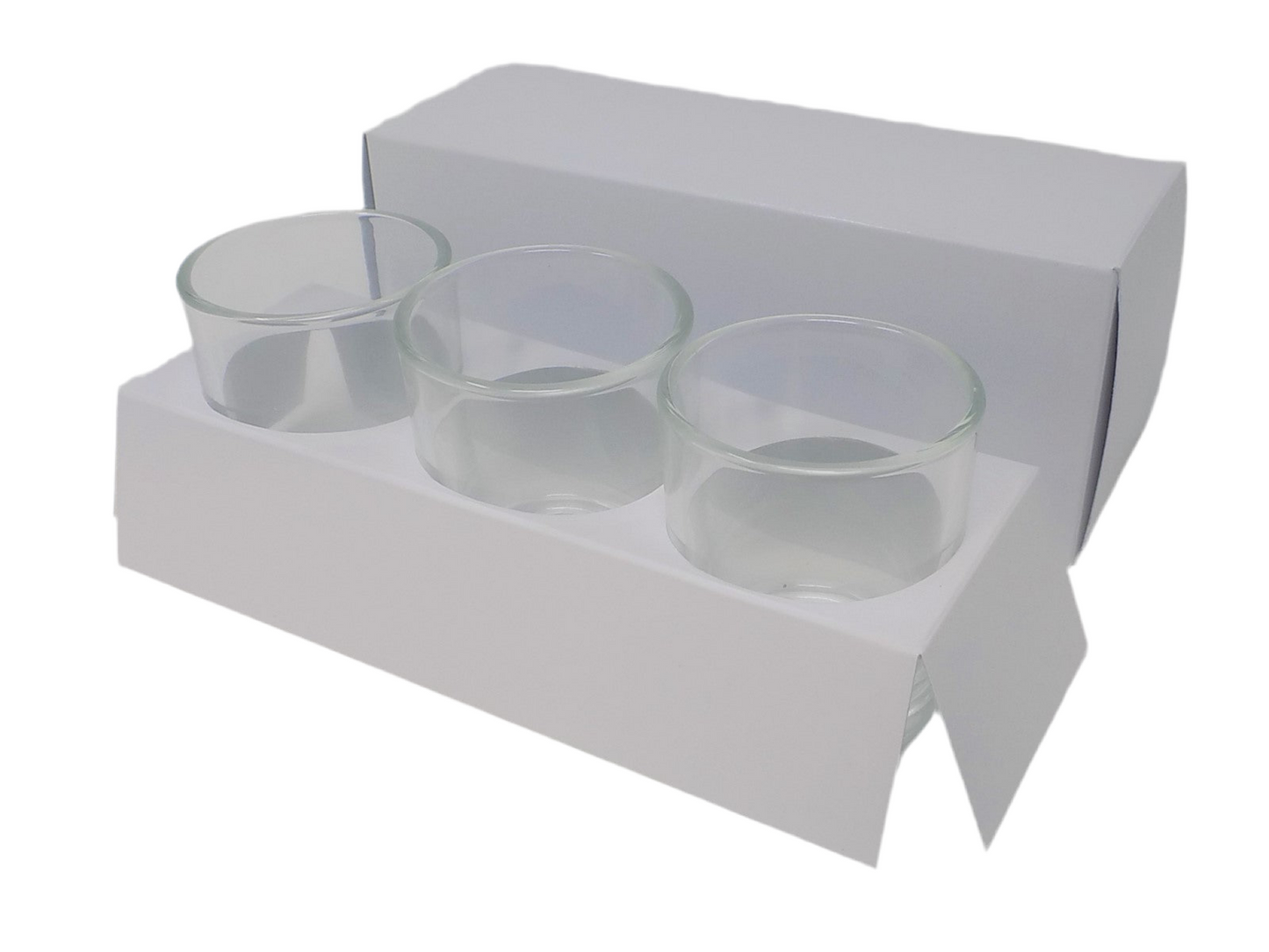 VOTIVE CANDLE BOX - WHITE FOR 3 X 9CL CANDLES (Pack of 10)