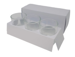 VOTIVE CANDLE BOX - WHITE FOR 3 X 9CL CANDLES (Pack of 10)