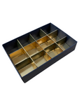 FOLD UP 12 CHOCOLATE BOX BASE - BLACK