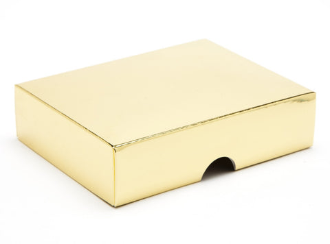 FOLD UP 12 CHOCOLATE BOX LID - GOLD (Pack of 20)