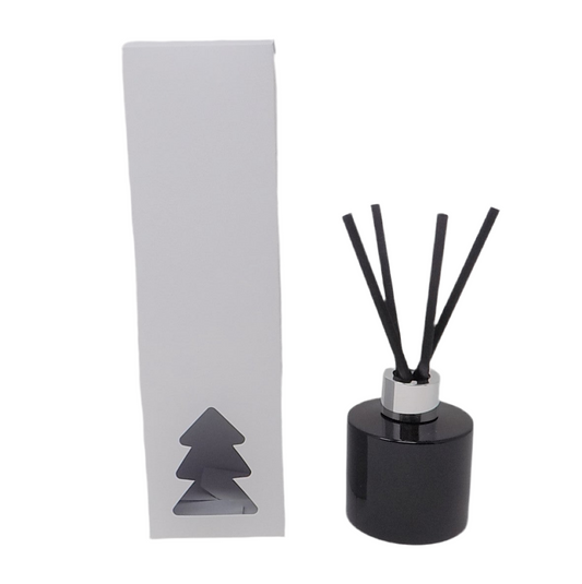 100ml DIFFUSER BOX tall  - WHITE with Christmas Tree Window