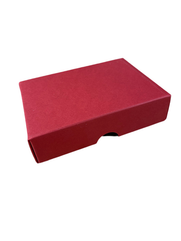 FOLD UP 6 CHOCOLATE BOX LID - CHERRY RED