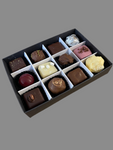 FOLD UP 6 CHOCOLATE BOX BASE - BLACK (Pack of 20)