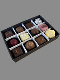 FOLD UP 6 CHOCOLATE BOX BASE - BLACK (Pack of 20)