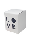 9CL CANDLE BOX with wording LOVE - WHITE (Pack of 10)