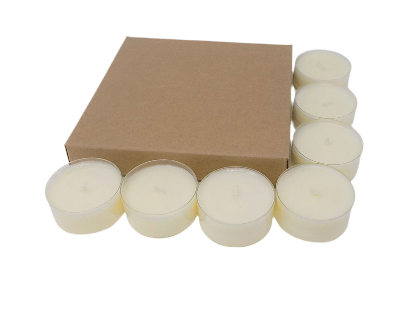 TEALIGHT CANDLE BOX for 9 tealights - KRAFT (Pack of 10)