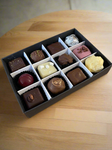 FOLD UP 12 CHOCOLATE BOX BASE - BLACK (Pack of 20)