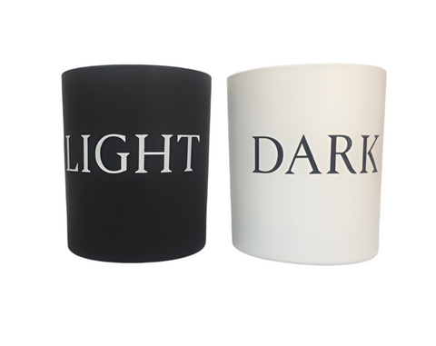 30cl Candle Glass MATT BLACK - Screen Printed (Glass included)