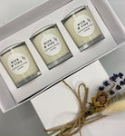 3 x 9cl Votive Candle Gift Box laying flat - WHITE (Pack of 10)