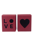 9CL CANDLE BOX with wording LOVE - CHERRY RED (Pack of 10)