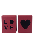 9CL CANDLE BOX with wording LOVE - CHERRY RED (Pack of 10)