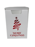 30CL CANDLE Wrap with lock  base- WHITE MERRY CHRISTMAS COLLECTION