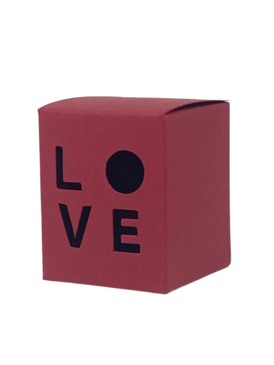 9CL CANDLE BOX with wording LOVE - CHERRY RED (Pack of 10)