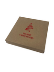 TEALIGHT CANDLE BOX for 9 tealights - KRAFT MERRY CHRISTMAS COLLECTION