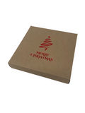 TEALIGHT CANDLE BOX for 9 tealights - KRAFT MERRY CHRISTMAS COLLECTION