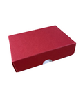 FOLD UP 6 CHOCOLATE BOX LID - CHERRY RED