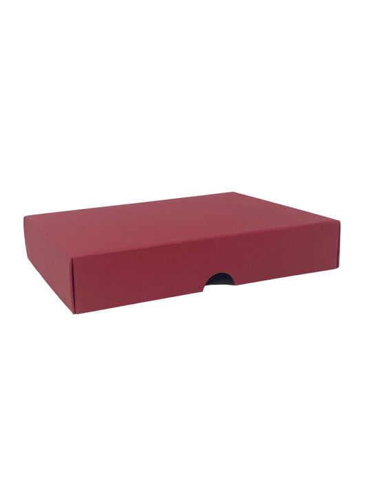 FOLD UP 12 CHOCOLATE BOX LID - CHERRY RED (Pack of 20)