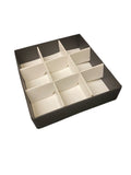 FOLD UP 9 CHOCOLATE BOX - BUNDLE - Black Base/White Lid/White insert (Pack of 20)