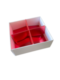 4 CHOCOLATE CAV DIVIDER INSERT - METALLIC RED (Pack of 20)