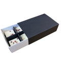 WAX MELT BOX WITH SLEEVE  for 6 Melts - WHITE BASE/BLACK INSERT AND SLEEVE (Pack of 10)