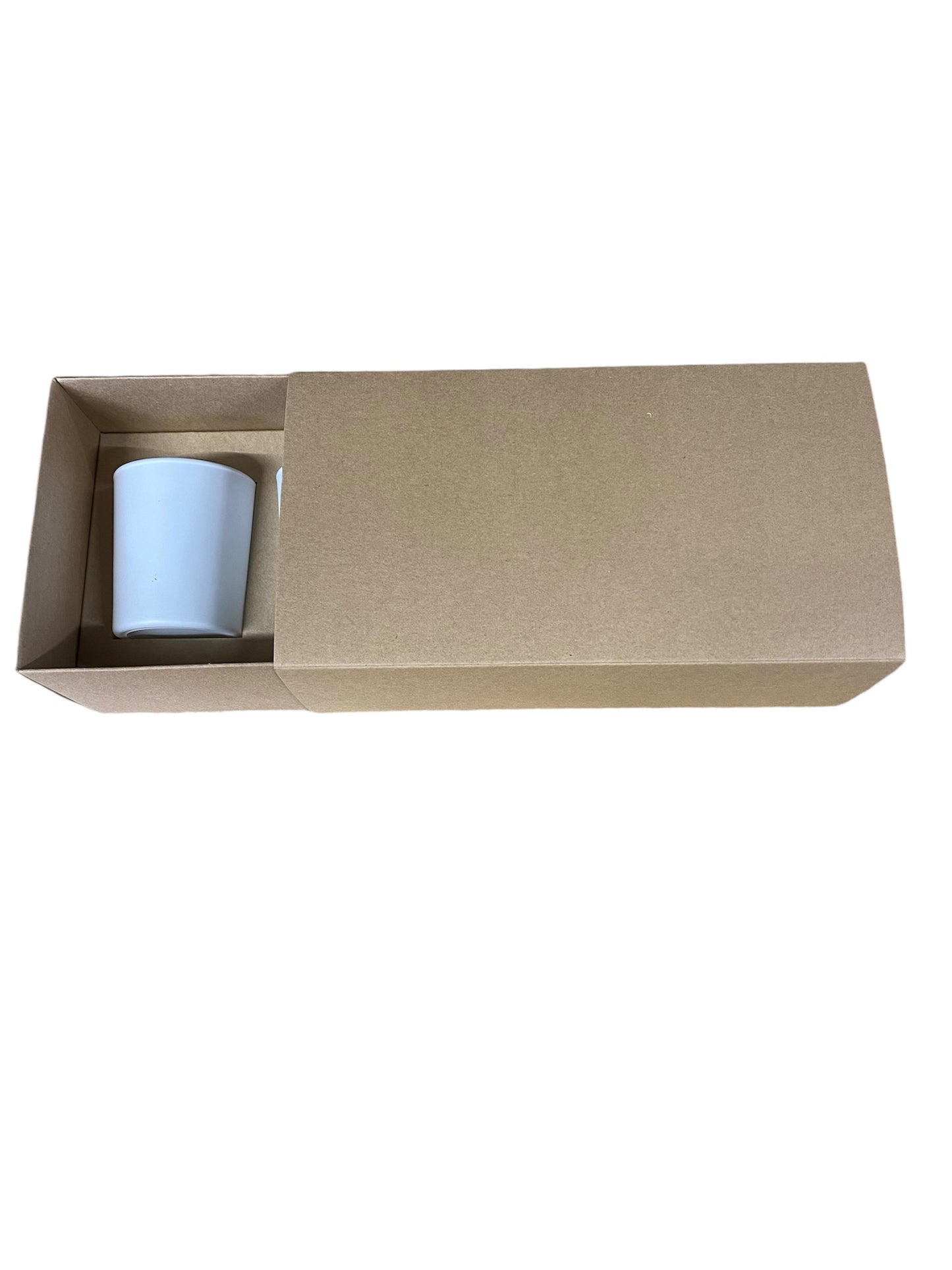 3 x 9cl Votive Candle Gift Box laying flat - KRAFT (Pack of 10)