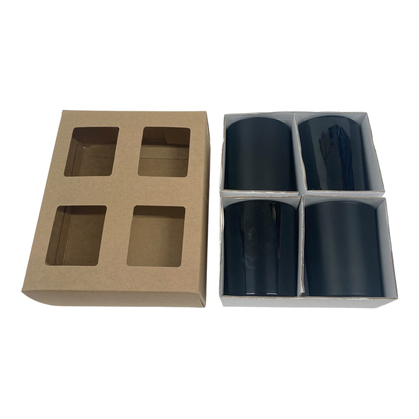 VOTIVE CANDLE BOX - KRAFT FOR 4 X 9CL CANDLES (Pack of 10)