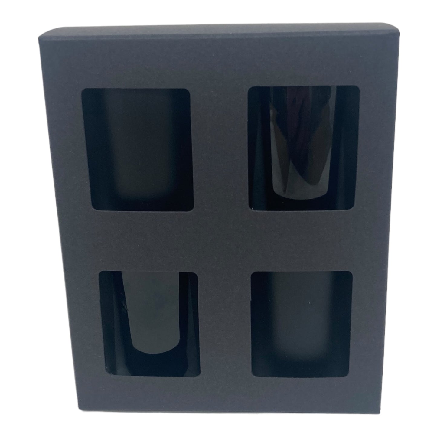 VOTIVE CANDLE BOX - BLACK FOR 4 X 9CL CANDLES (Pack of 10)