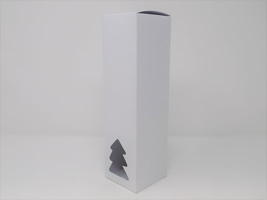 100ml DIFFUSER BOX tall  - WHITE with Christmas Tree Window