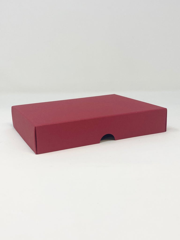 FOLD UP 6 CHOCOLATE BOX LID - CHERRY RED