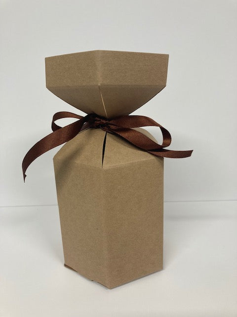 30CL CANDLE BOX - KRAFT CHRISTMAS CRACKER DESIGN