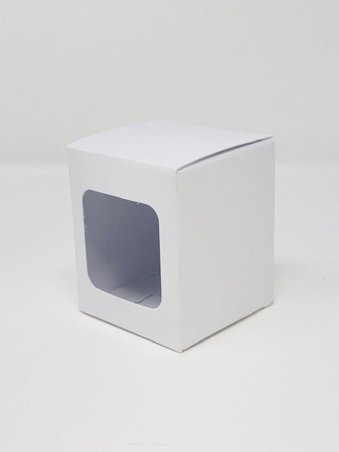 SMALL CONFECTIONERY BOX with window - WHITE