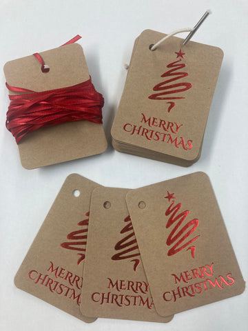 MERRY CHRISTMAS TAGS - KRAFT (Pack of 20) - MERRY CHRISTMAS COLLECTION